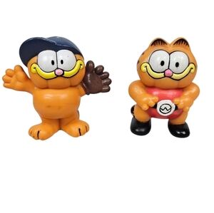 Vintage Garfield United Feature Syndicate‎ Wrestling Baseball PVC Figurines G13